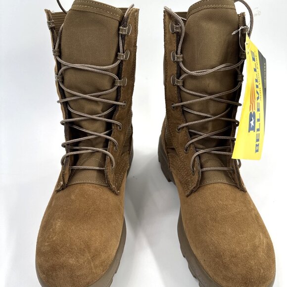 Belleville Boots Mens 5 R Brown Leather Military Combat Vibram 17-D-0008 NEW main image 6
